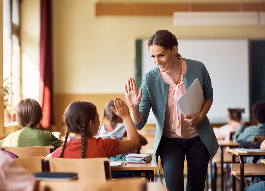 teacher-student-high-five