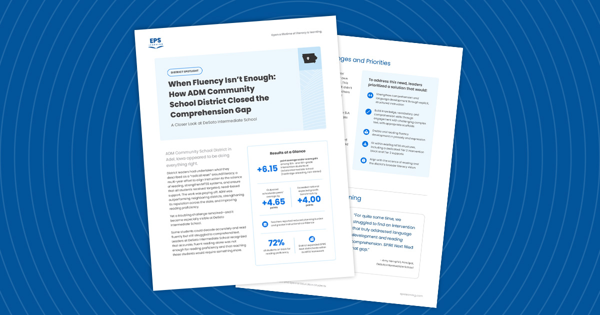 When Fluency Isn’t Enough: How ADM Community School District Closed the Comprehension Gap