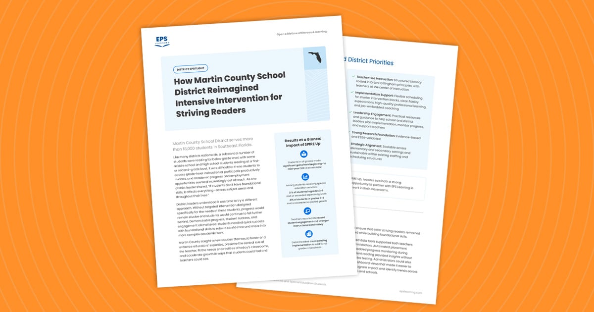 How Martin County School District Reimagined Intensive Intervention for Striving Readers