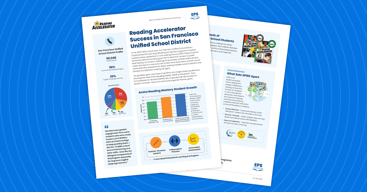 Reading Accelerator Success in San Francisco Unified School District